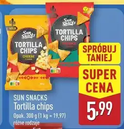 ALDI Tortilla chips Sun Snacks różne rodzaje oferta