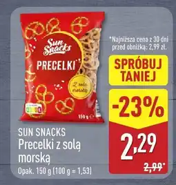 ALDI Precelki z solą morską SUN SNACKS oferta