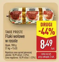 ALDI Flaki wołowe w rosole Takie Proste oferta