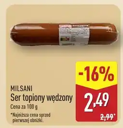ALDI Ser topiony wędzony Milsani oferta