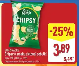 ALDI Chipsy o smaku zielonej cebulki Sun Snacks oferta