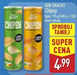 ALDI Chipsy Sun Snacks różne rodzaje oferta