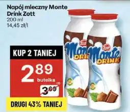 Delikatesy Centrum Napój mleczny Monte Drink Zott oferta