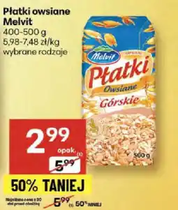 Delikatesy Centrum Płatki owsiane Melvit oferta