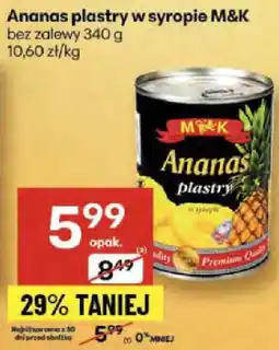 Delikatesy Centrum Ananas plastry w syropie M&K oferta