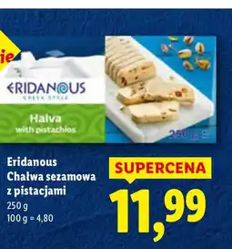 Lidl Chałwa sezamowa z pistacjami Eridanous oferta