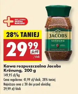 Biedronka Kawa rozpuszczalna Jacobs Kronung 200g oferta