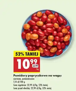 Biedronka Pomidory papryczkowe czerwone, pomarańczowe na wagę Biedronka oferta