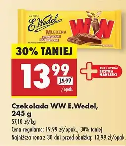 Biedronka Czekolada WW E.Wedel oferta