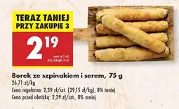 Biedronka Borek ze szpinakiem i serem Biedronka oferta