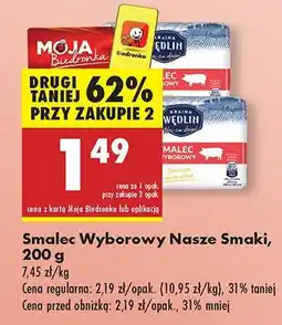 Biedronka Smalec Wyborowy Nasze Smaki oferta