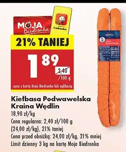 Biedronka Kiełbasa Podwawelska Kraina Wędlin oferta