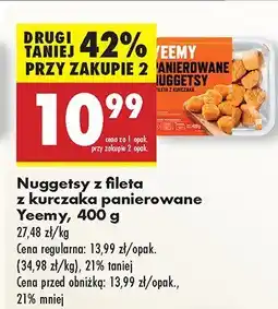 Biedronka Nuggety z fileta z kurczaka panierowane Yeemy oferta