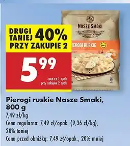 Biedronka Pierogi ruskie Nasze Smaki oferta