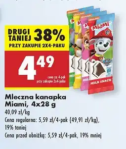 Biedronka Mleczna kanapka Miami oferta