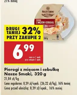 Biedronka Pierogi z mięsem i cebulką Nasze Smaki oferta