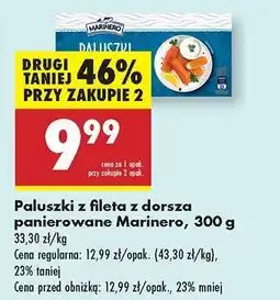 Biedronka Paluszki z fileta z dorsza panierowane Marinero oferta
