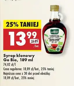Biedronka Syrop klonowy Go Bio oferta