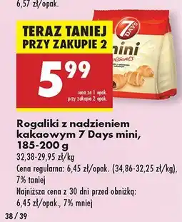 Biedronka Rogaliki z nadzieniem orzechowym 7 Days mini oferta