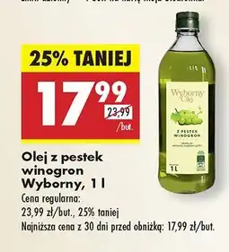 Biedronka Olej z pestek winogron Wyborny oferta