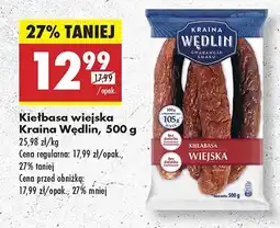 Biedronka Kiełbasa wiejska Kraina Wędlin oferta