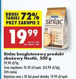 Biedronka Kaszka Sinlac bezglutenowy produkt zbożowy Nestle oferta