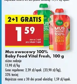 Biedronka Mus owocowy Baby Food Vital Fresh oferta