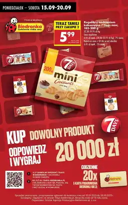 Biedronka Rogalik 7 Days mini z nadzieniem kakaowym oferta