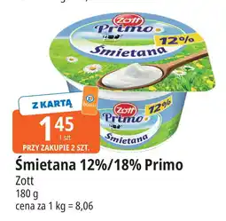 E.Leclerc Śmietana 12%/18% Primo Zott oferta