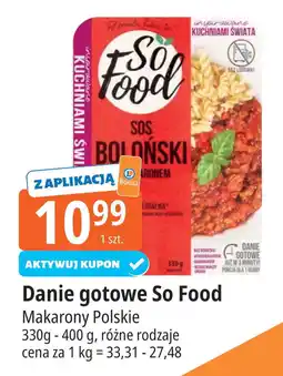E.Leclerc Danie gotowe sos boloński So Food Makarony Polskie oferta