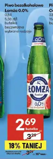 Delikatesy Centrum Piwo bezalkoholowe Łomża 0.0% oferta