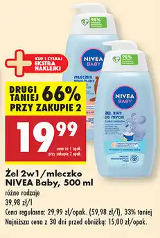 Biedronka Żel 2 w 1 / mleczko NIVEA Baby oferta
