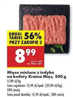 Biedronka Mięso mielone z indyka na kotlety Kraina Mięs oferta