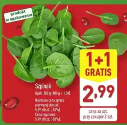 ALDI Szpinak Aldi oferta