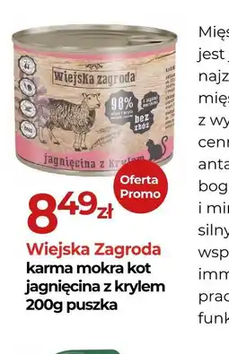 Zoo Karina Wiejska Zagroda karma mokra dla kota jagnięcina z krylem oferta