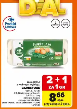 Carrefour Jaja od kur z wolnego wybiegu carrefour oferta