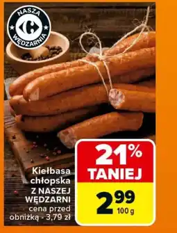 Carrefour Kiełbasa chłopska z naszej wędzarni oferta