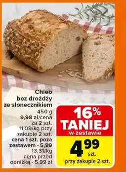 Carrefour Chleb bez drożdży ze słonecznikiem oferta