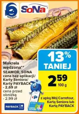 Carrefour Makrela wędzona seamor, sona oferta