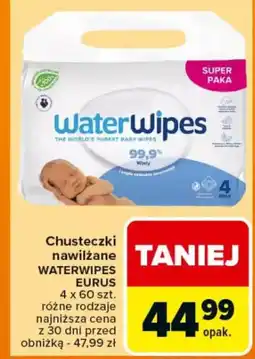 Carrefour Chusteczki nawilżane waterwipes eurus oferta