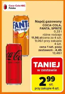 Carrefour Napój gazowany coca-cola, fanta, sprite oferta