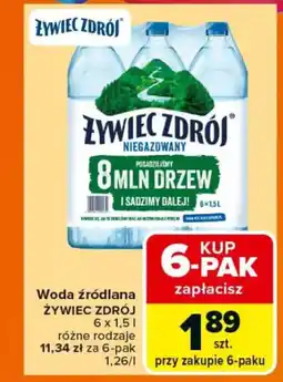 Carrefour Woda źródlana żywiec zdrój oferta