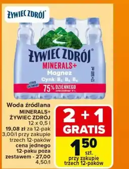 Carrefour Woda źródlana minerals+ żywiec zdrój oferta