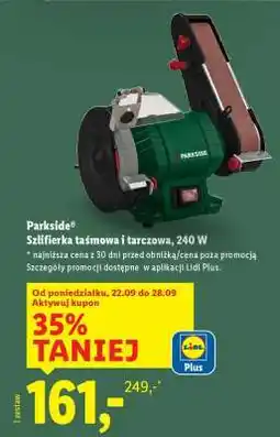 Lidl Parkside Szlifierka taśmowa i tarczowa, 240 W oferta