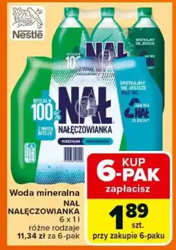 Carrefour Woda mineralna nał nałęczowianka oferta