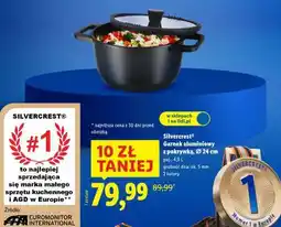 Lidl Silvercrest Garnek aluminiowy z pokrywką, Ø 24 cm oferta