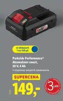 Lidl PARKSIDE PERFORMANCE Akumulator smart, 20 V, 4 Ah oferta