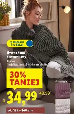 Lidl Livarno home Koc szenilowy oferta