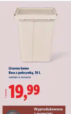 Lidl Livarno home Kosz z pokrywką, 10 L oferta