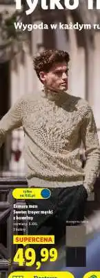 Lidl Esmara men Sweter troyer męski z bawełny oferta